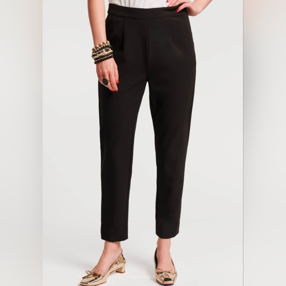 Frances Valentine Lucy Japanese Stretch Cigarette Ankle Pants: Black